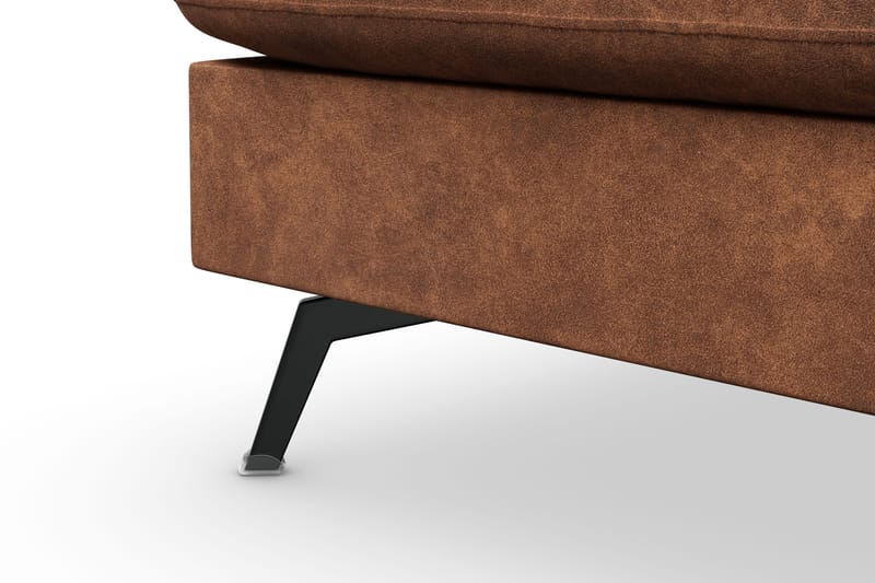 Ocean Lyx 6-istuttava Vasenkätinen U-muotoinen Sohva Divaanilla ja Divaanituolilla + Rahi Keinonahkalla - Ruskea - Huonekalut - Sohva - Divaanisohva