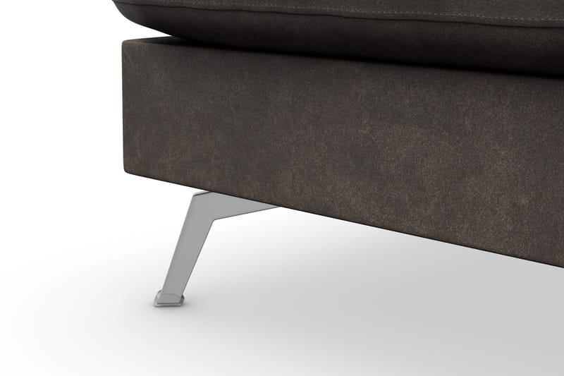 Ocean Lyx 6-istuttava Vasenkätinen U-muotoinen Sohva Divaanilla ja Divaanituolilla + Rahi Keinonahkalla - Tummanharmaa - Huonekalut - Sohva - Divaanisohva