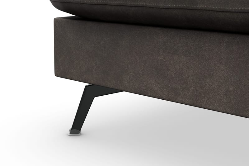 Ocean Lyx 6-istuttava Vasenkätinen U-muotoinen Sohva Divaanilla ja Divaanituolilla + Rahi Keinonahkalla - Tummanharmaa - Huonekalut - Sohva - Divaanisohva