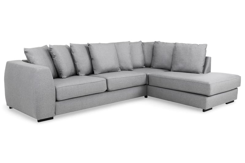 Optus 4-istuttava Oikeakätinen L-muotoinen Divaanisohva Kankaalla sis. Kirjekuorityynyt - Vaaleanharmaa - Huonekalut - Sohva - Divaanisohva - 3 istuttava sohva divaanilla