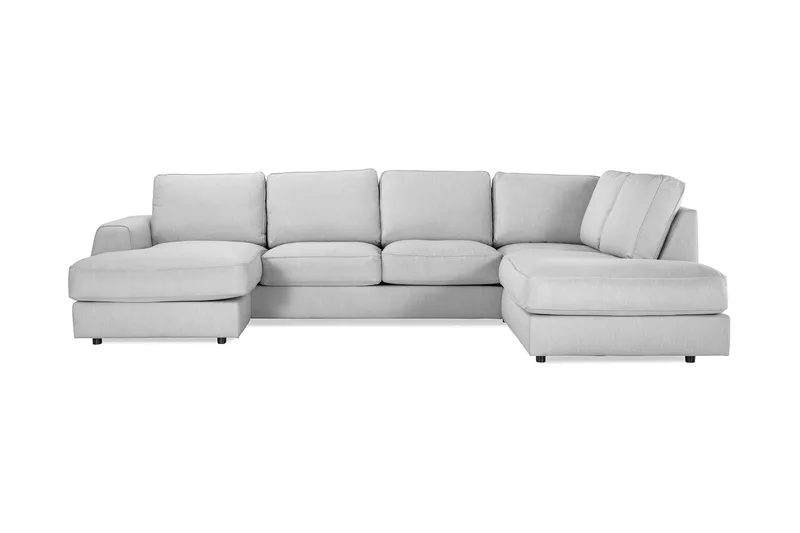 Optus Lyx 4-istuttava Oikeakätinen U-muotoinen Sohva Divaanilla ja Divaaniosalla Kankaasta, Harmaa