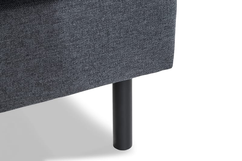 Peppe 3-istuttava Käännettävä L-muotoinen Divaanisohva Kankaalla - Tummanharmaa - Huonekalut - Sohva - Divaanisohva - 3 istuttava sohva divaanilla