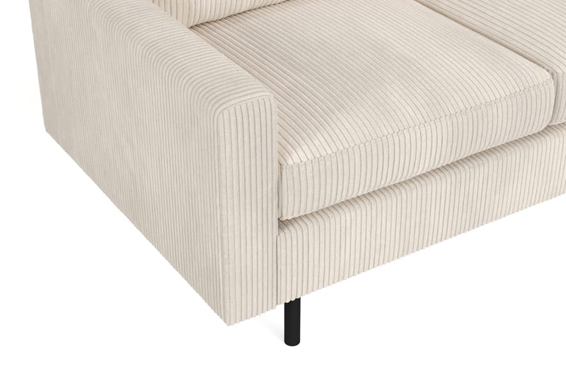 Peppe 3-istuttava Käännettävä L-muotoinen Divaanisohva Manchesterista - Beige - Huonekalut - Sohva - Divaanisohva - 3 istuttava sohva divaanilla