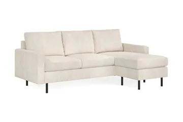 Peppe 3-istuttava Käännett ävä L-muotoinen Divaanisohva Manchesterista - Beige - Huonekalut - Sohva - Divaanisohva - 3 istuttava sohva divaanilla