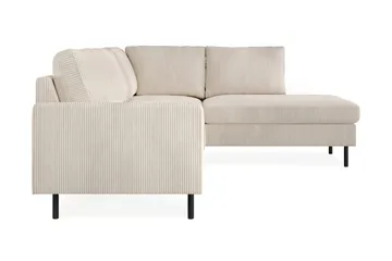 Peppe 4-istuttava oikeakätinen L-muotoinen vakosamettinen divaanisohva - Beige - Huonekalut - Sohva - Divaanisohva