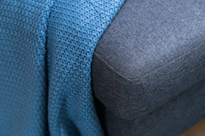 Peppe 4-istuttava Vasenkätinen L-muotoinen Divaanisohva Kankaasta - Tummanharmaa - Huonekalut - Sohva - Divaanisohva