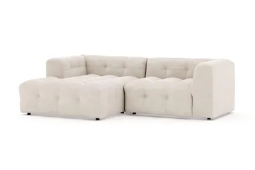 Puffy 3-istuttava kuplamainen sohva divaanilla vasen - Beige - Huonekalut - Sohva - Divaanisohva - 3 istuttava sohva divaanilla