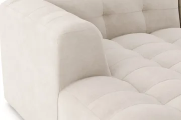 Puffy 3-istuttava kuplamainen sohva divaanilla vasen - Beige - Huonekalut - Sohva - Divaanisohva - 3 istuttava sohva divaanilla