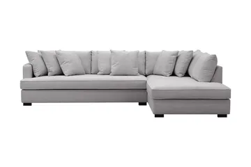 Rossita 4-istuttava Oikeakätinen L-muotoinen Syvä Leponurkkasohva Yhdellä Istuintyynyllä Chenillestä