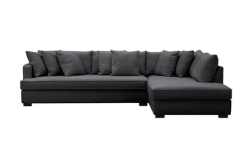 Rossita 4-istuttava Oikeakätinen L-muotoinen Syvä Leponurkkasohva Yhdellä Istuintyynyllä Chenillestä