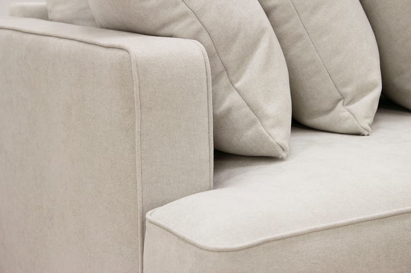 Rossita 4-istuttava Oikeakätinen L-muotoinen Syvä Leponurkkasohva Yhdellä Istuintyynyllä Kankaasta - Beige - Huonekalut - Sohva - Divaanisohva