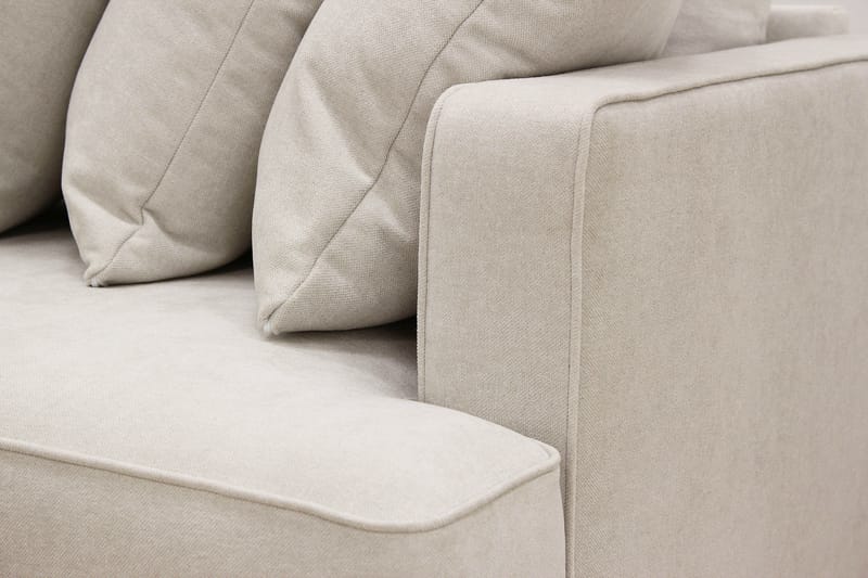 Rossita 4-istuttava Oikeakätinen L-muotoinen Syvä Leponurkkasohva Yhdellä Istuintyynyllä Kankaasta - Beige - Huonekalut - Sohva - Divaanisohva