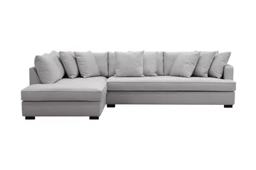 Rossita 4-istuttava Vasenkätinen L-muotoinen Syvä Leponurkkasohva Yhdellä Istuintyynyllä Chenillestä