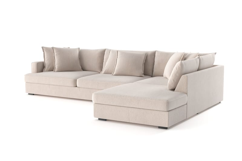 Rossita Lyx 4-istuttava Erittäin syvä Sohva divaanilla Oikea - Beige Chenille - Huonekalut - Sohva - Divaanisohva