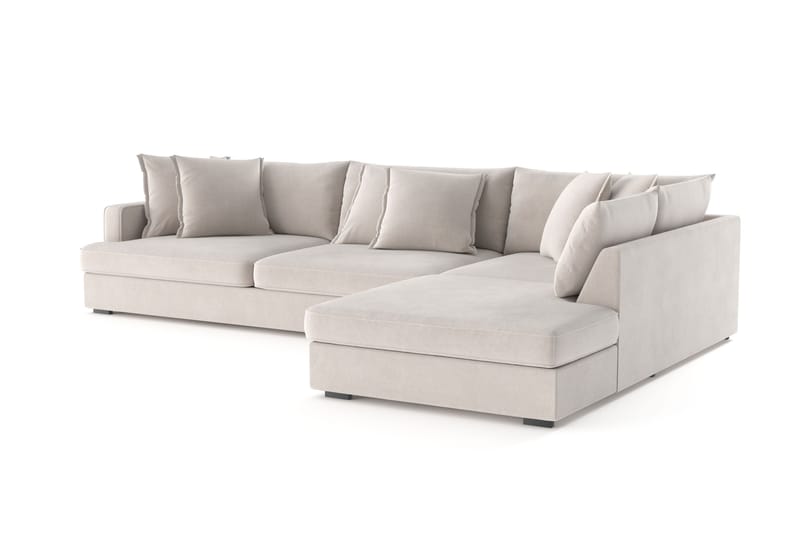 Rossita Lyx 4-istuttava Erittäin syvä Sohva divaanilla Oikea - Beige Kangas - Huonekalut - Sohva - Divaanisohva
