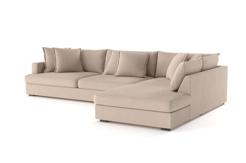 Rossita Lyx 4-istuttava Erittäin syvä Sohva divaanilla Oikea - Beige Kangas - Huonekalut - Sohva - Divaanisohva