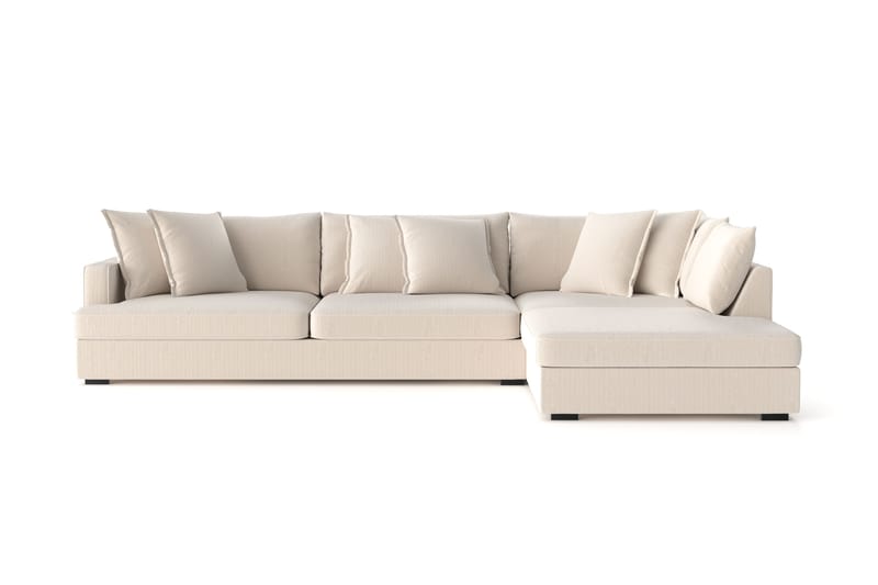 Rossita Lyx 4-istuttava Erittäin syvä Sohva divaanilla Oikea - Beige Vakosametti - Huonekalut - Sohva - Divaanisohva