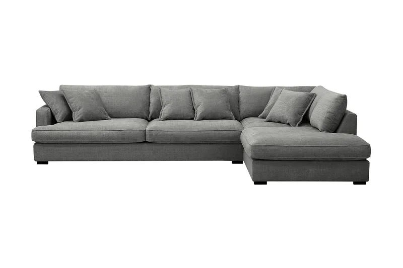 Rossita Lyx 4-istuttava Erittäin syvä Sohva divaanilla Oikea - Harmaa Chenille - Huonekalut - Sohva - Divaanisohva