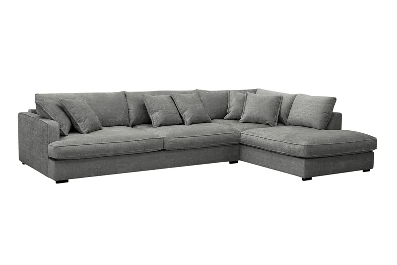 Rossita Lyx 4-istuttava Erittäin syvä Sohva divaanilla Oikea - Harmaa Chenille - Huonekalut - Sohva - Divaanisohva