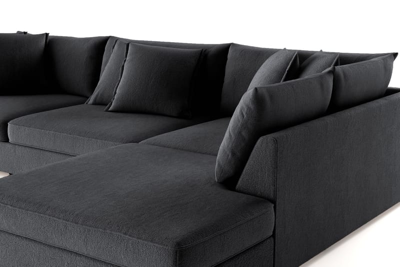 Rossita Lyx 4-istuttava Erittäin syvä Sohva divaanilla Oikea - Musta Chenille - Huonekalut - Sohva - Divaanisohva