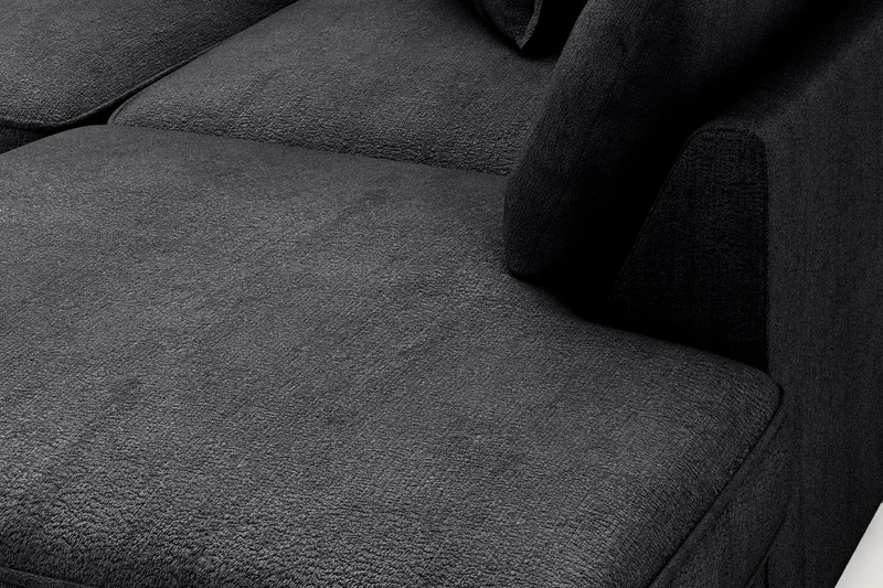 Rossita Lyx 4-istuttava Erittäin syvä Sohva divaanilla Oikea - Musta Chenille - Huonekalut - Sohva - Divaanisohva