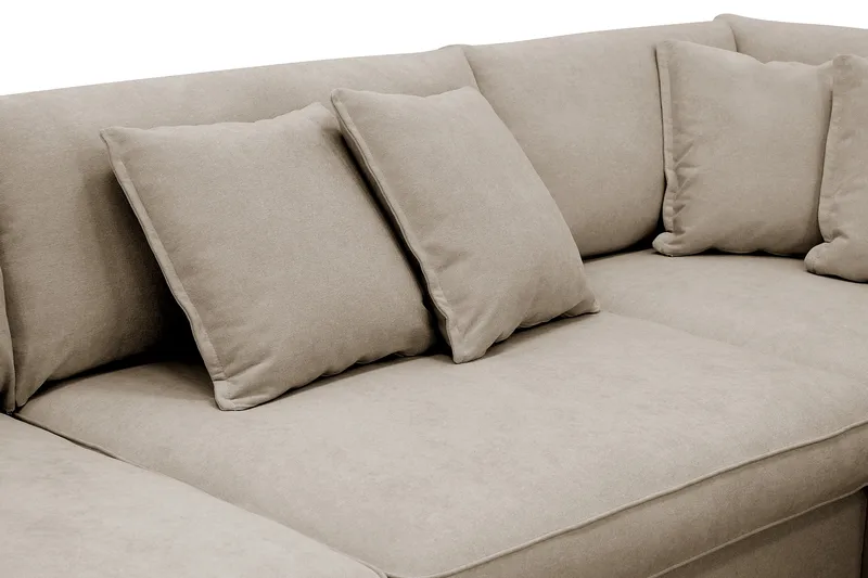 Rossita Lyx 4-istuttava Erittäin syvä Sohva divaanilla Oikea - Ruskea Kangas - Huonekalut - Sohva - Divaanisohva