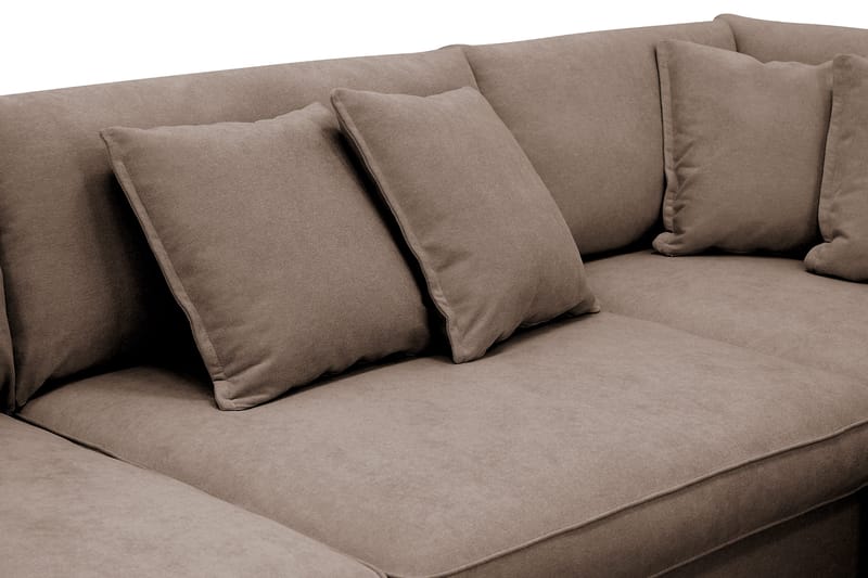 Rossita Lyx 4-istuttava Erittäin syvä Sohva divaanilla Oikea - Ruskea Kangas - Huonekalut - Sohva - Divaanisohva