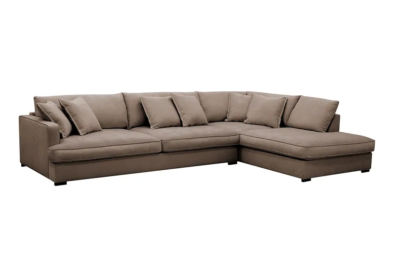 Rossita Lyx 4-istuttava Erittäin syvä Sohva divaanilla Oikea - Ruskea Kangas - Huonekalut - Sohva - Divaanisohva