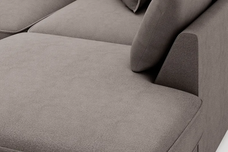 Rossita Lyx 4-istuttava Erittäin syvä Sohva divaanilla Oikea - Ruskea Kangas - Huonekalut - Sohva - Divaanisohva