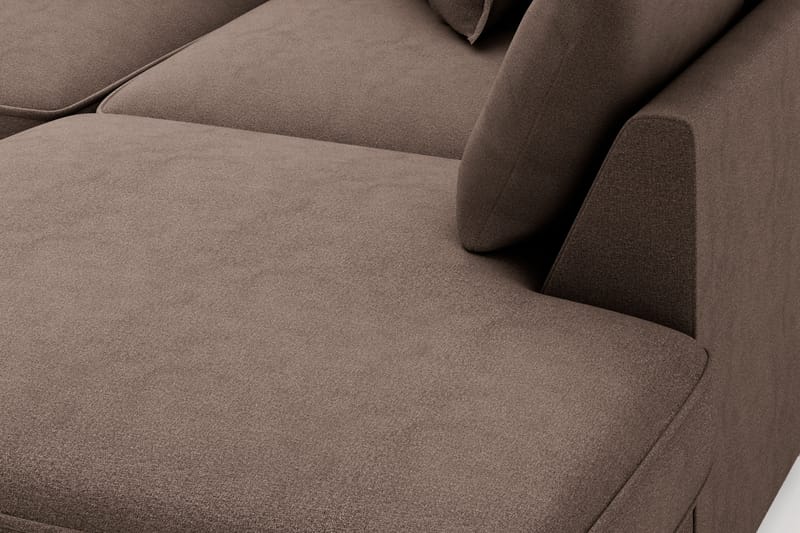 Rossita Lyx 4-istuttava Erittäin syvä Sohva divaanilla Oikea - Ruskea Kangas - Huonekalut - Sohva - Divaanisohva