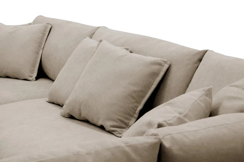 Rossita Lyx 4-istuttava Erittäin syvä Sohva divaanilla Oikea - Ruskea Kangas - Huonekalut - Sohva - Divaanisohva