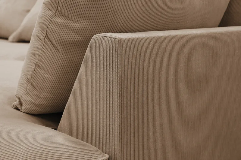 Rossita Lyx 4-istuttava Erittäin syvä Sohva divaanilla Oikea - Ruskea Vakosametti - Huonekalut - Sohva - Divaanisohva