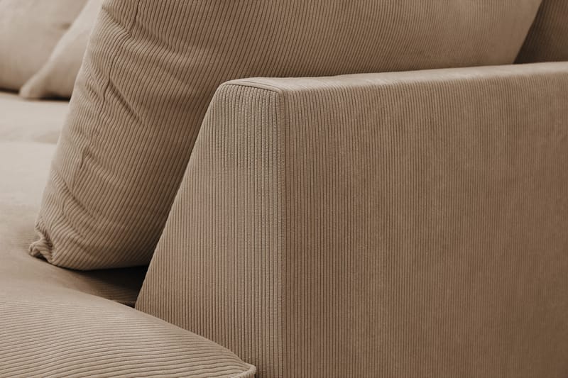 Rossita Lyx 4-istuttava Erittäin syvä Sohva divaanilla Oikea - Ruskea Vakosametti - Huonekalut - Sohva - Divaanisohva