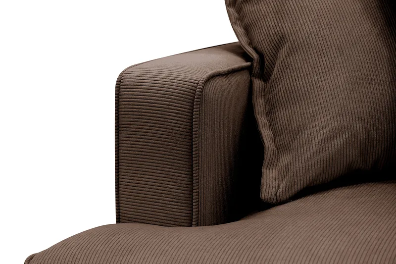 Rossita Lyx 4-istuttava Erittäin syvä Sohva divaanilla Oikea - Ruskea Vakosametti - Huonekalut - Sohva - Divaanisohva