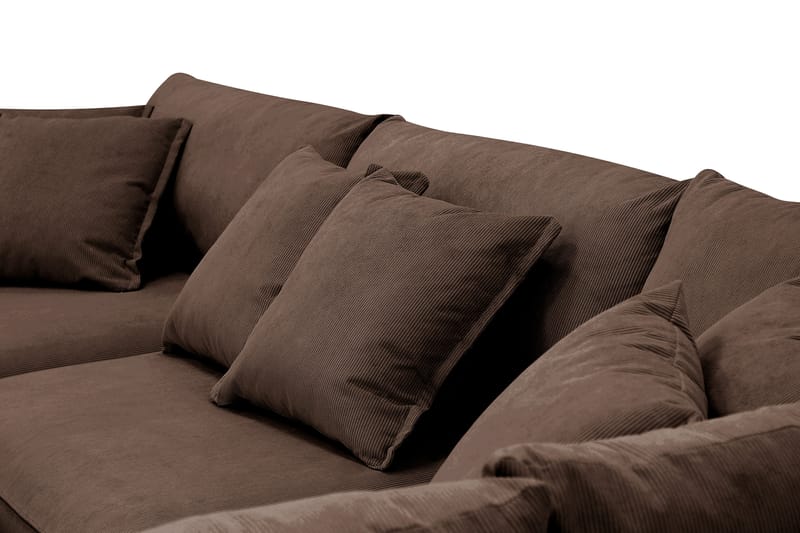 Rossita Lyx 4-istuttava Erittäin syvä Sohva divaanilla Oikea - Ruskea Vakosametti - Huonekalut - Sohva - Divaanisohva