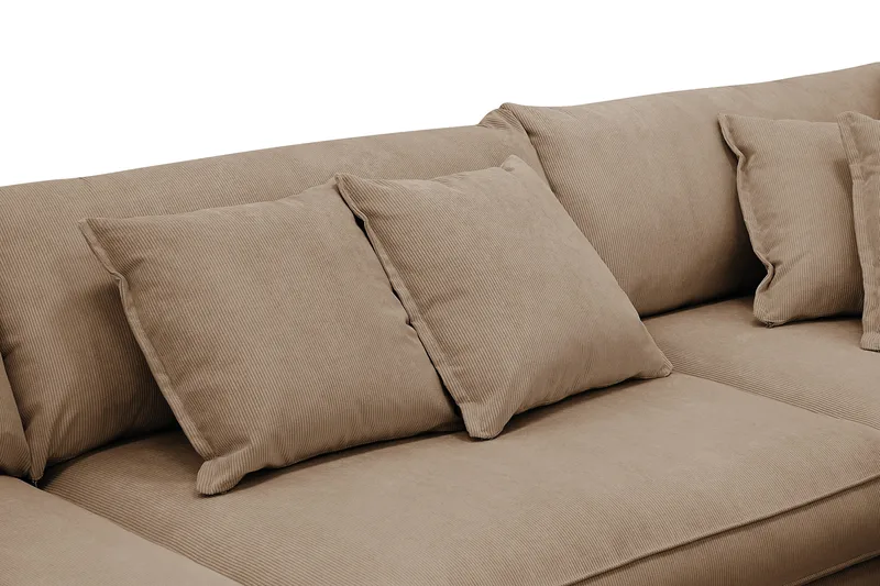 Rossita Lyx 4-istuttava Erittäin syvä Sohva divaanilla Oikea - Ruskea Vakosametti - Huonekalut - Sohva - Divaanisohva