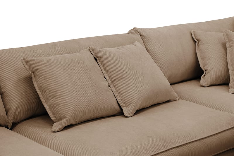 Rossita Lyx 4-istuttava Erittäin syvä Sohva divaanilla Oikea - Ruskea Vakosametti - Huonekalut - Sohva - Divaanisohva