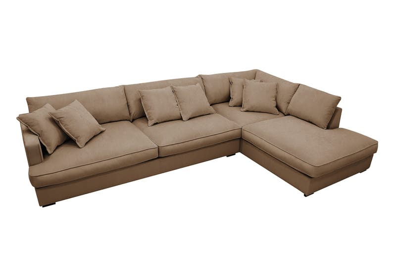 Rossita Lyx 4-istuttava Erittäin syvä Sohva divaanilla Oikea - Ruskea Vakosametti - Huonekalut - Sohva - Divaanisohva