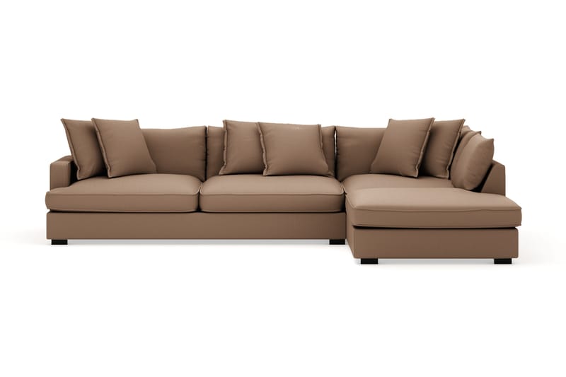 Rossita Lyx 4-istuttava Erittäin syvä Sohva divaanilla Oikea - Ruskea Vakosametti - Huonekalut - Sohva - Divaanisohva