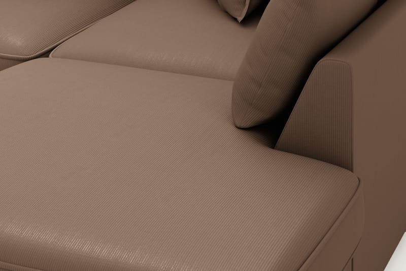 Rossita Lyx 4-istuttava Erittäin syvä Sohva divaanilla Oikea - Ruskea Vakosametti - Huonekalut - Sohva - Divaanisohva