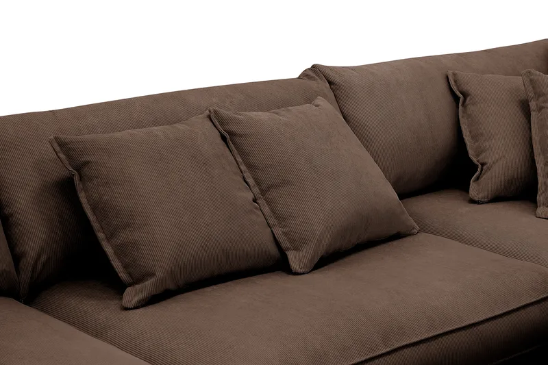 Rossita Lyx 4-istuttava Erittäin syvä Sohva divaanilla Oikea - Ruskea Vakosametti - Huonekalut - Sohva - Divaanisohva