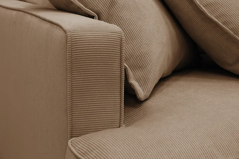 Rossita Lyx 4-istuttava Erittäin syvä Sohva divaanilla Oikea - Ruskea Vakosametti - Huonekalut - Sohva - Divaanisohva