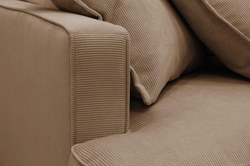 Rossita Lyx 4-istuttava Erittäin syvä Sohva divaanilla Oikea - Ruskea Vakosametti - Huonekalut - Sohva - Divaanisohva