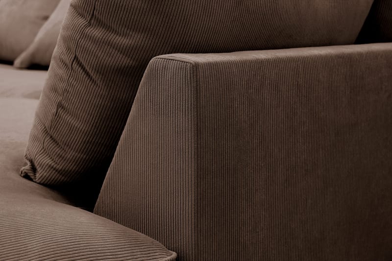 Rossita Lyx 4-istuttava Erittäin syvä Sohva divaanilla Oikea - Ruskea Vakosametti - Huonekalut - Sohva - Divaanisohva