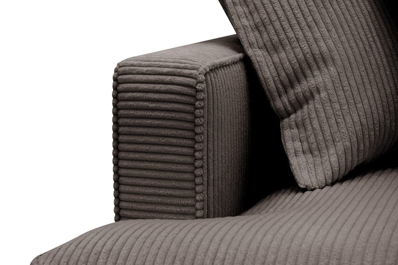 Rossita Lyx 4-istuttava Erittäin syvä Sohva divaanilla Oikea - Tummanharmaa Vakosametti - Huonekalut - Sohva - Divaanisohva