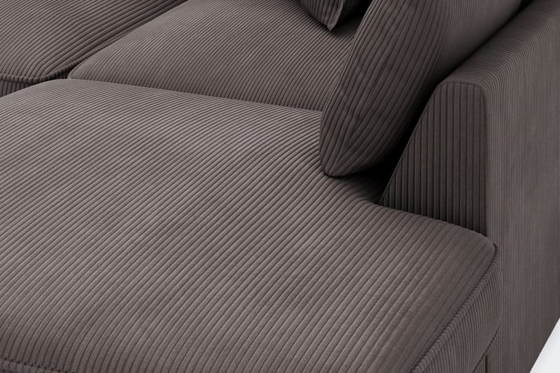 Rossita Lyx 4-istuttava Erittäin syvä Sohva divaanilla Oikea - Tummanharmaa Vakosametti - Huonekalut - Sohva - Divaanisohva