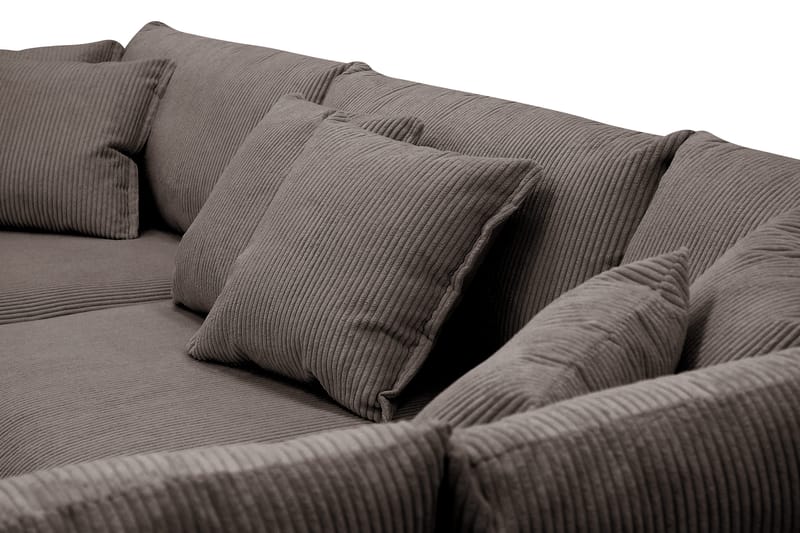 Rossita Lyx 4-istuttava Erittäin syvä Sohva divaanilla Oikea - Tummanharmaa Vakosametti - Huonekalut - Sohva - Divaanisohva