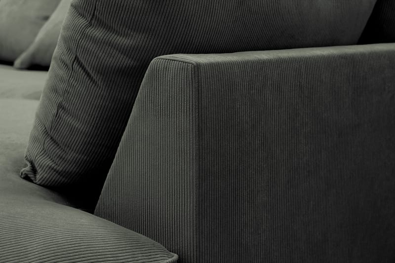 Rossita Lyx 4-istuttava Erittäin syvä Sohva divaanilla Oikea - Tummanvihreä Vakosametti - Huonekalut - Sohva - Divaanisohva