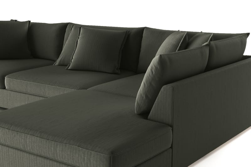 Rossita Lyx 4-istuttava Erittäin syvä Sohva divaanilla Oikea - Tummanvihreä Vakosametti - Huonekalut - Sohva - Divaanisohva