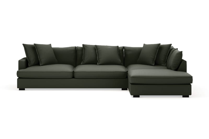 Rossita Lyx 4-istuttava Erittäin syvä Sohva divaanilla Oikea, Tummanvihreä Vakosametti